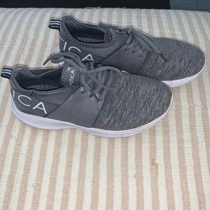 Womens gray nautical sneakers size 6.5